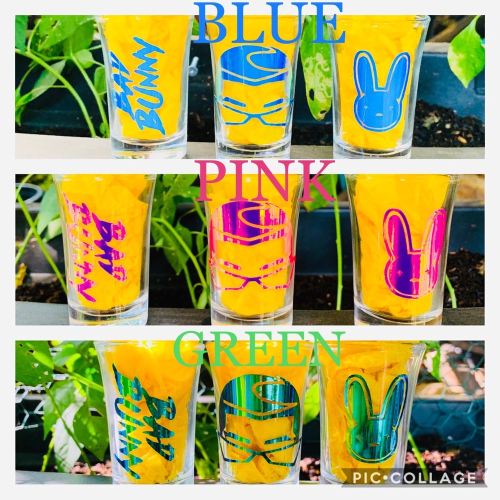 Bad bunny el conejo malo  shot glasses set